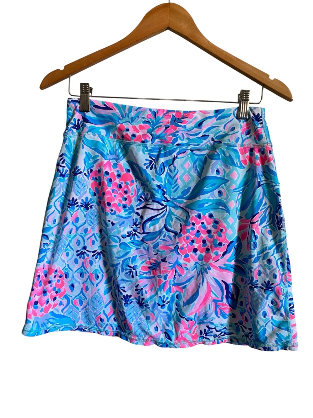 Lilly Pulitzer Luxletic Small Maryana Skort Party Princess Pineapple Pink Skirt - Picture 2 of 7